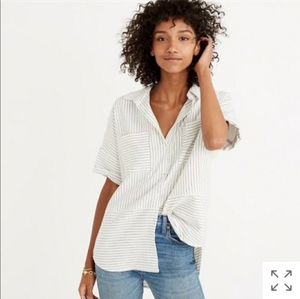 Madewell courier top - flannel stripe